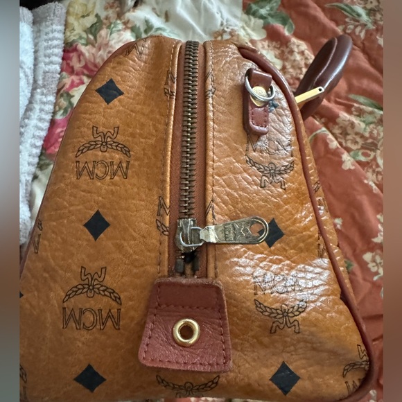 Authentic MCM Vintage Visetos Heritage Boston Cognac Bag small A00172 - Picture 6 of 16
